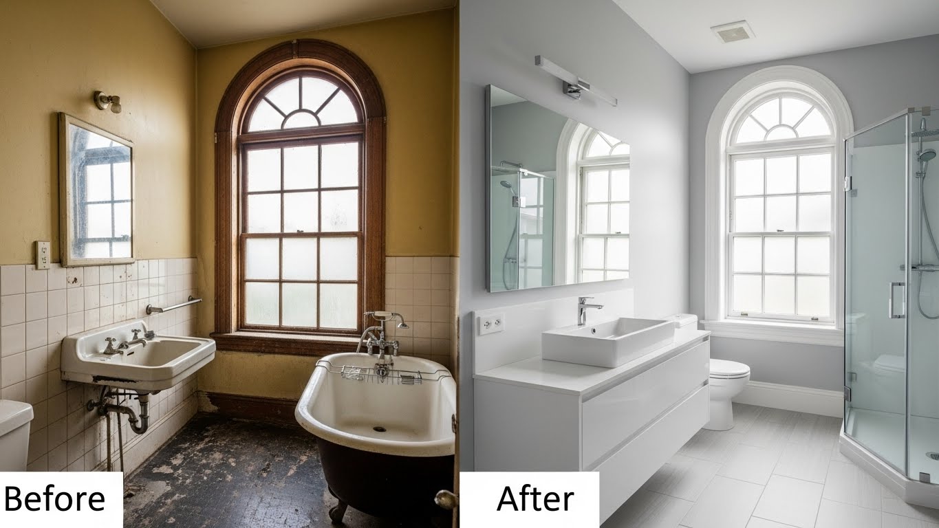 Bathroom Before and After